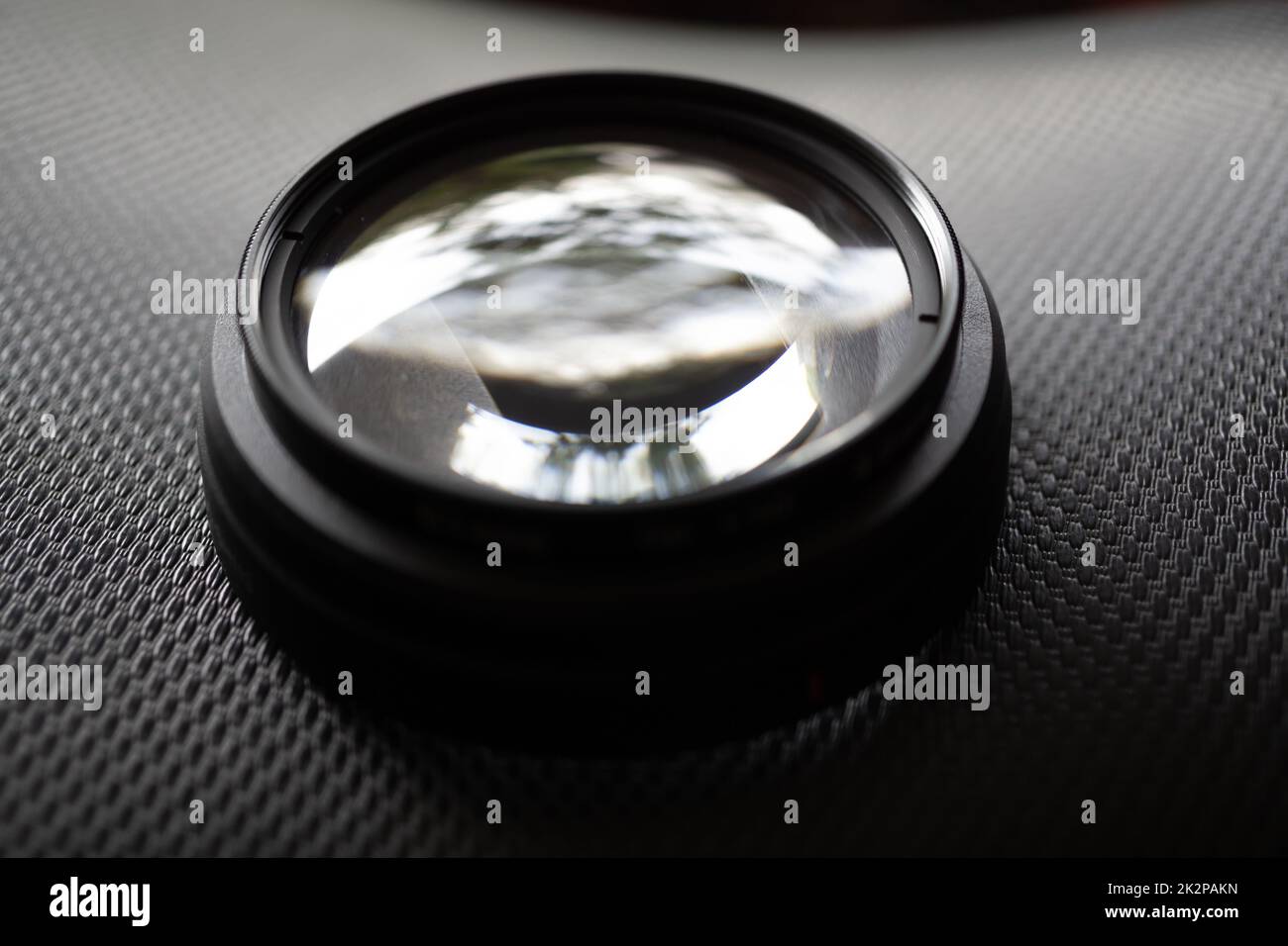 filtro obiettivo macro per primo piano. fotografia macro Foto Stock