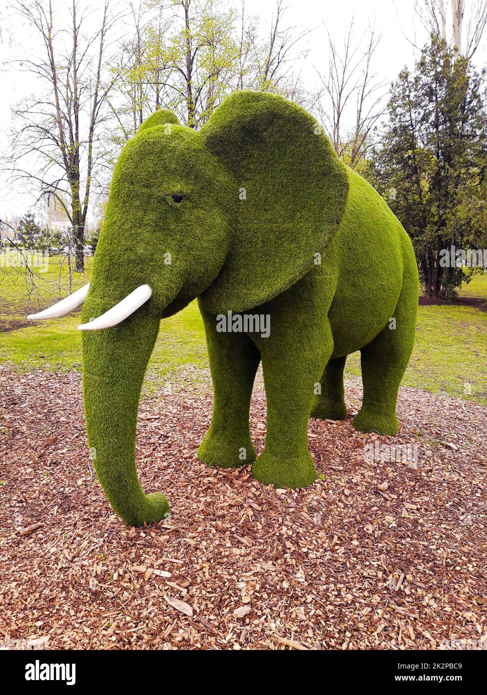 Scultura decorativa dell'elefante Foto Stock