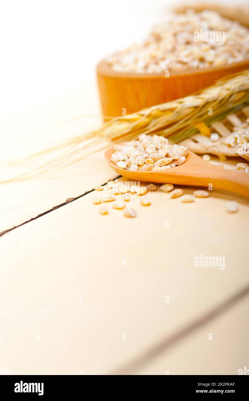 Organici di chicchi d'orzo Foto Stock