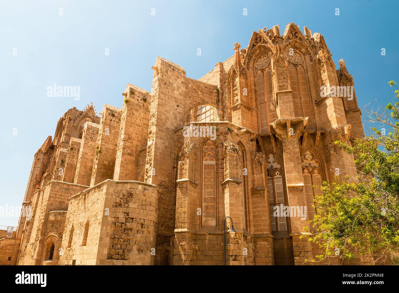 Cattedrale di San Nicola - Moschea Lala Mustafa. Famagosta, Cipro Foto Stock