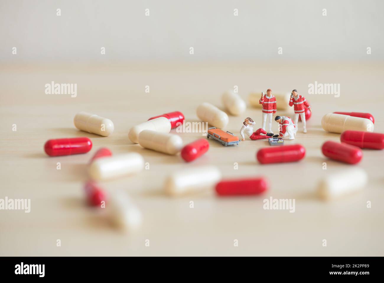 Di assistenza medica di emergenza. Foto macro Foto Stock