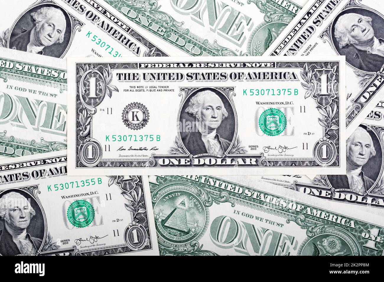 Americano un dollaro uno sfondo Foto Stock