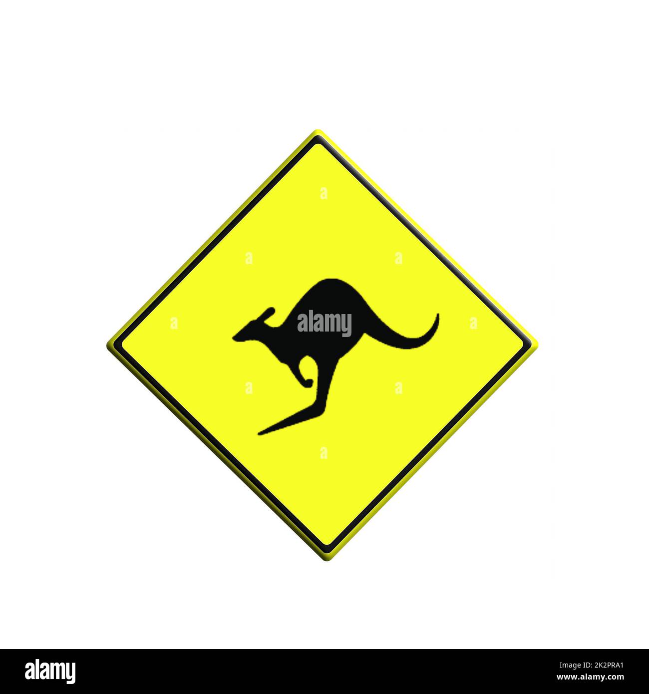 Cartello Kangaroo Crossing Road Foto Stock