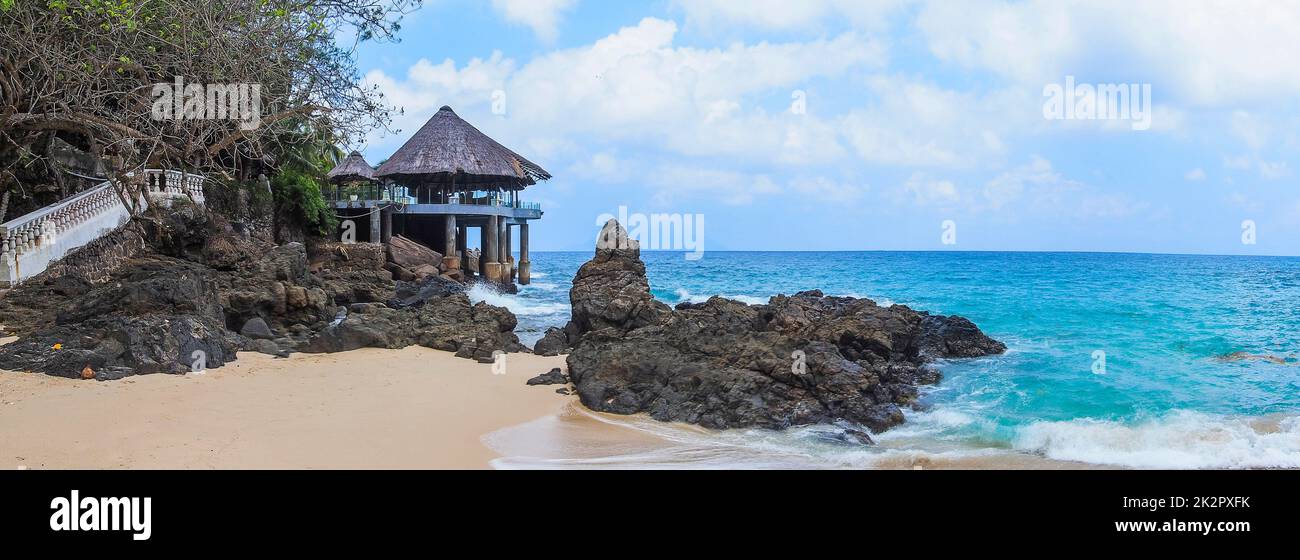 Seychelles, Mahe - Sunset Beach Foto Stock