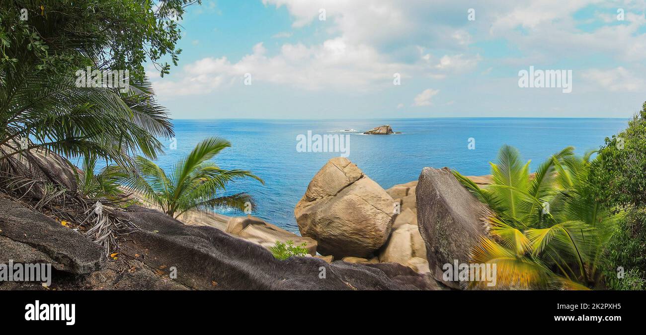 Seychelles, Mahe - Anse Takamaka Foto Stock