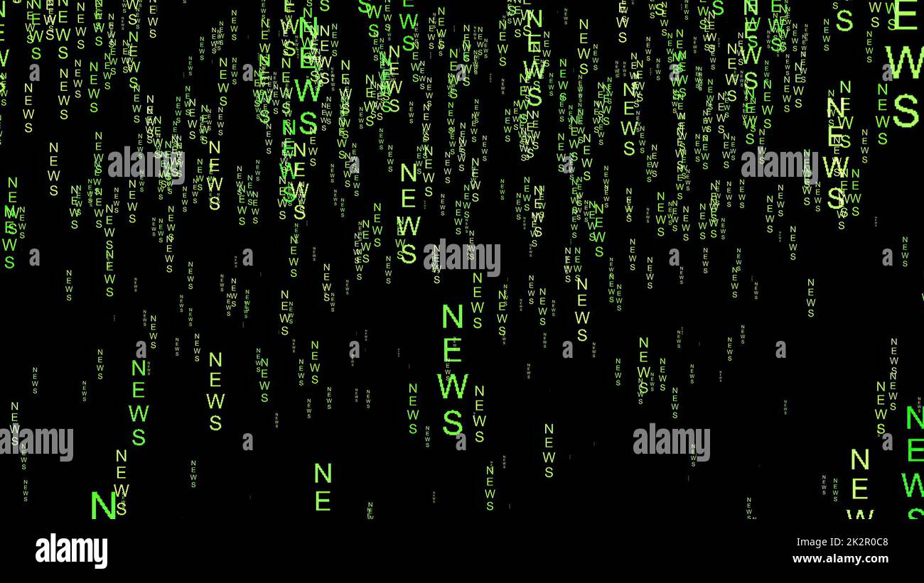 Codice dati News sul web Foto Stock