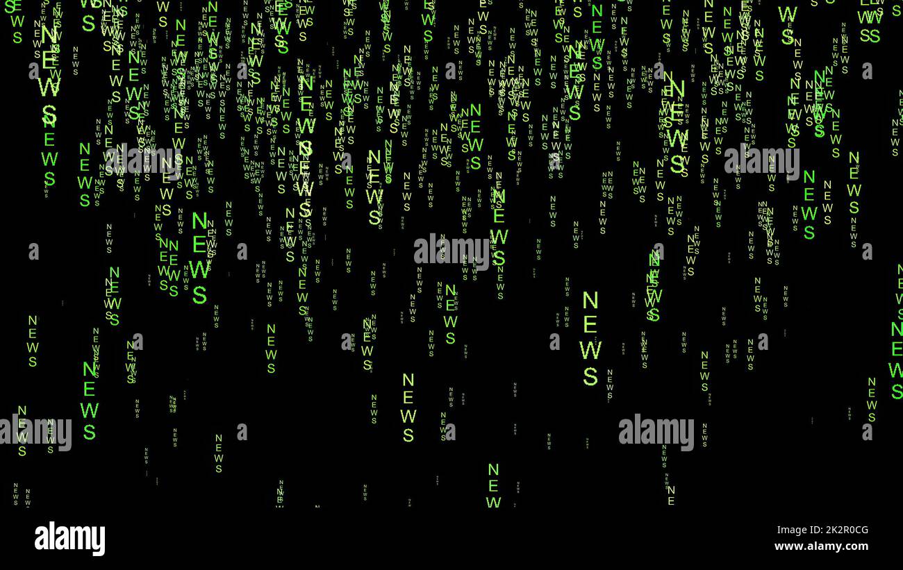 Codice dati News sul web Foto Stock