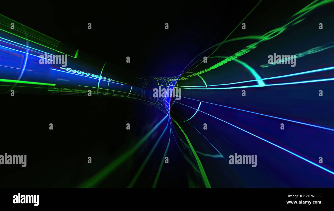Guida attraverso il tunnel hi-tech Foto Stock