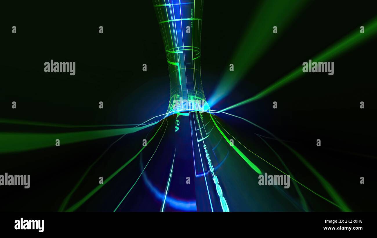 Guida attraverso il tunnel hi-tech Foto Stock