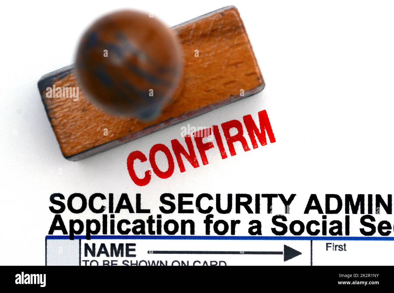 Sicurezza sociale l'applicazione Foto Stock