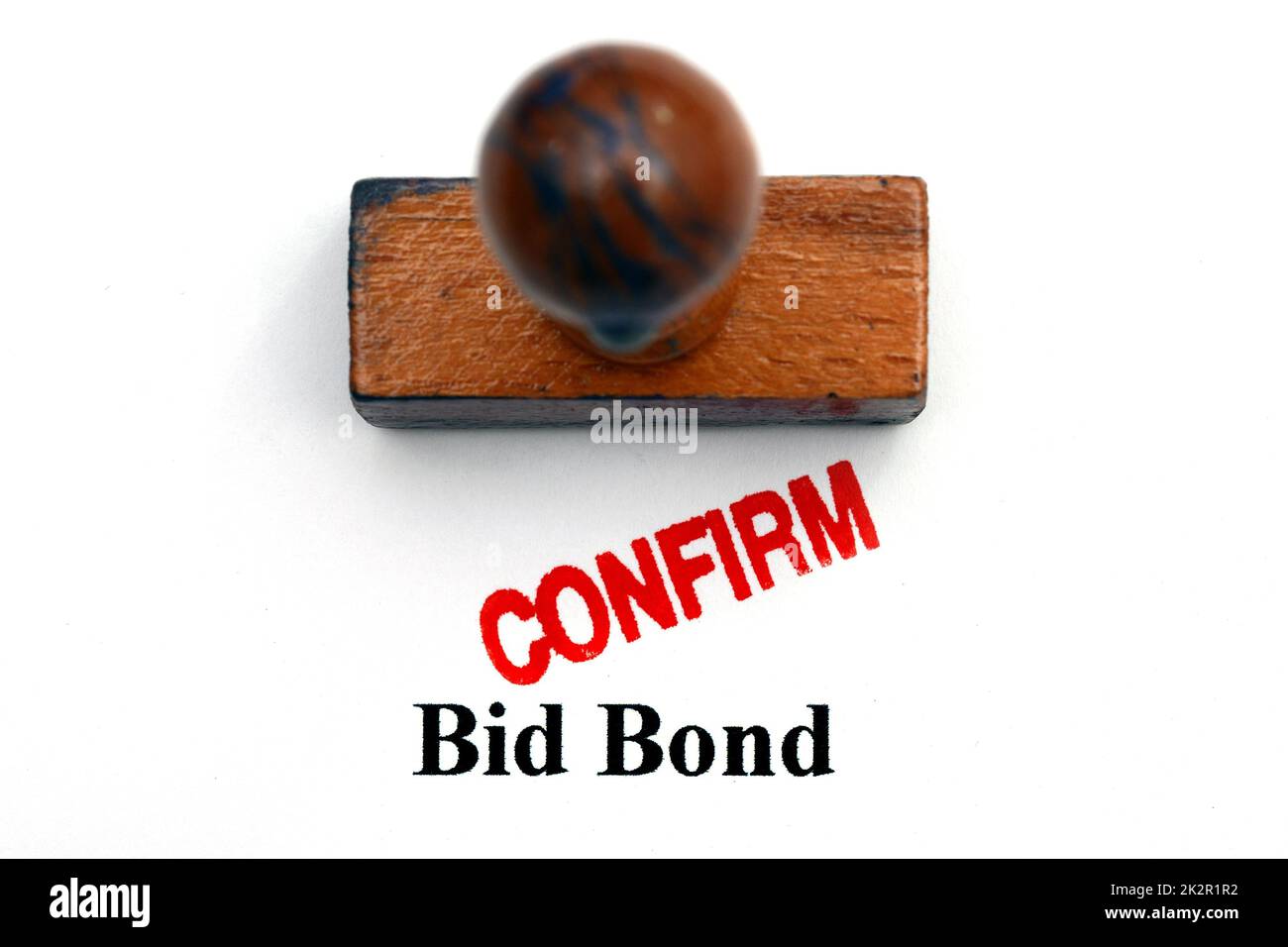 Bid bond confermare Foto Stock
