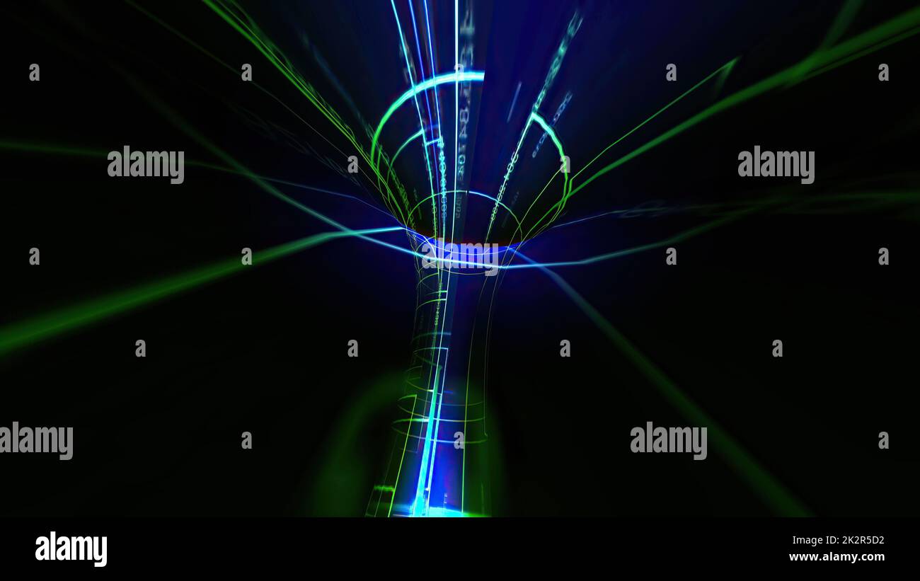 Guida attraverso il tunnel hi-tech Foto Stock