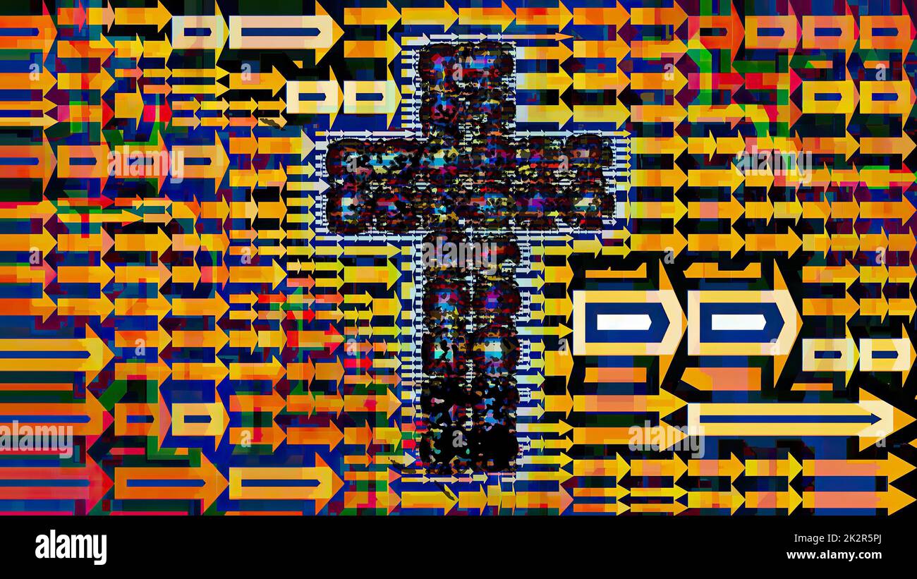 Illustrazione della croce di Gesù Foto Stock