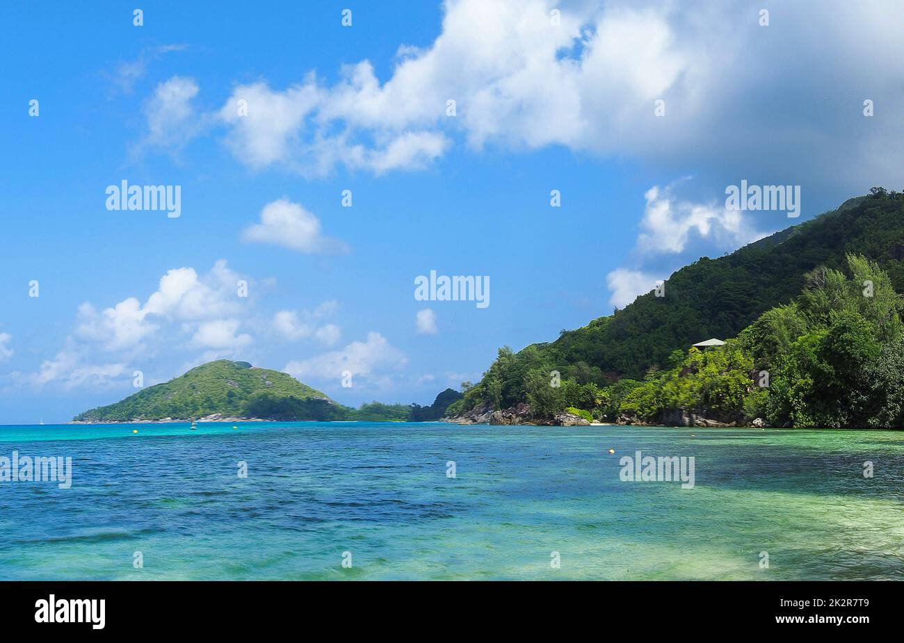 Seychelles, Mahe - Port Launay Beach Foto Stock