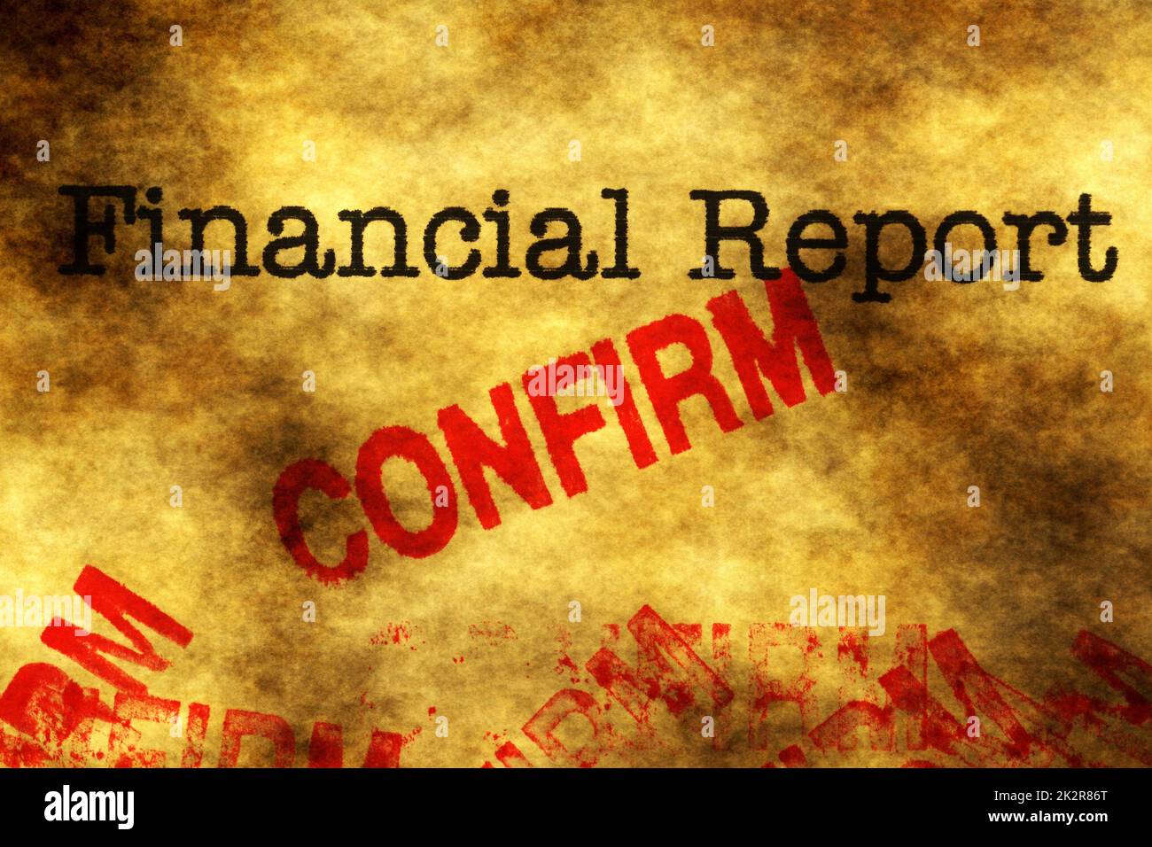 Relazione finanziaria - conferma Foto Stock
