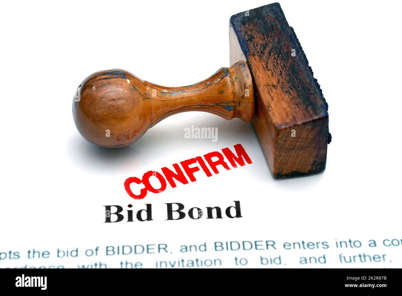 Bid bond - approvato Foto Stock