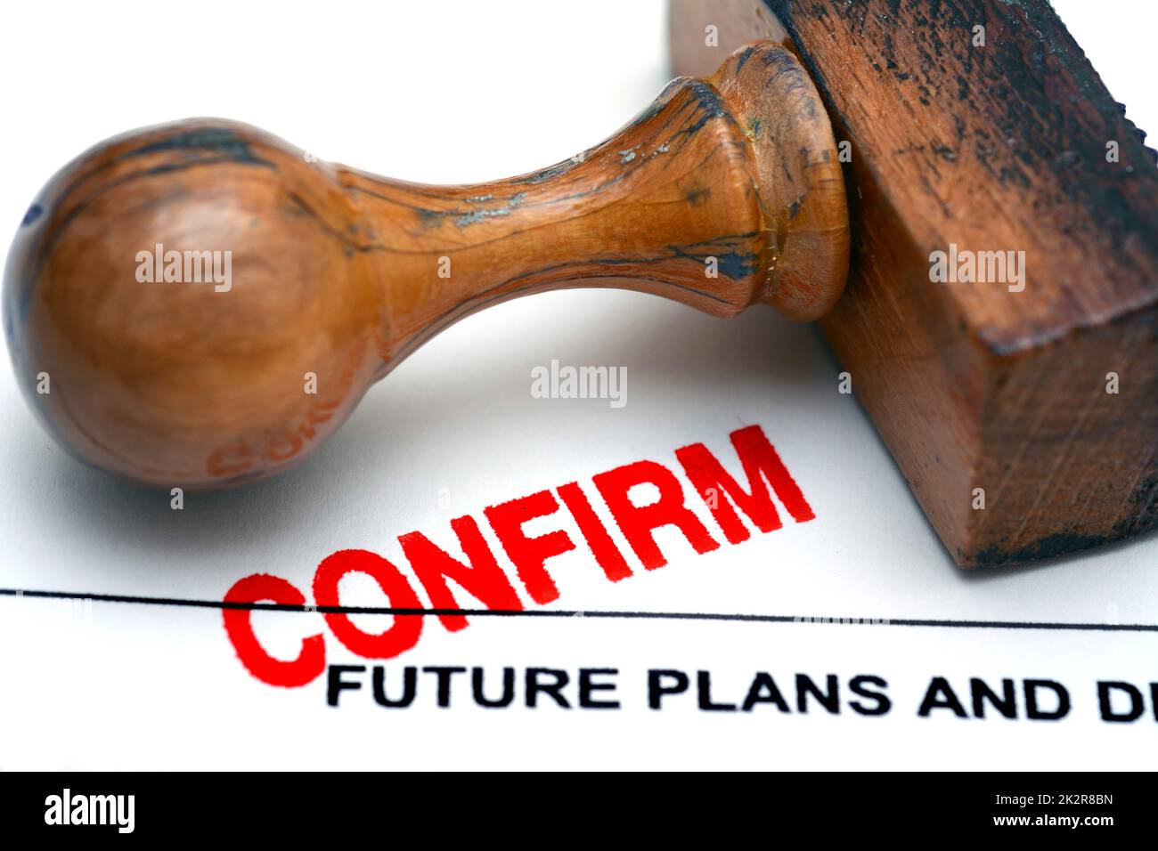 I piani futuri confermare Foto Stock