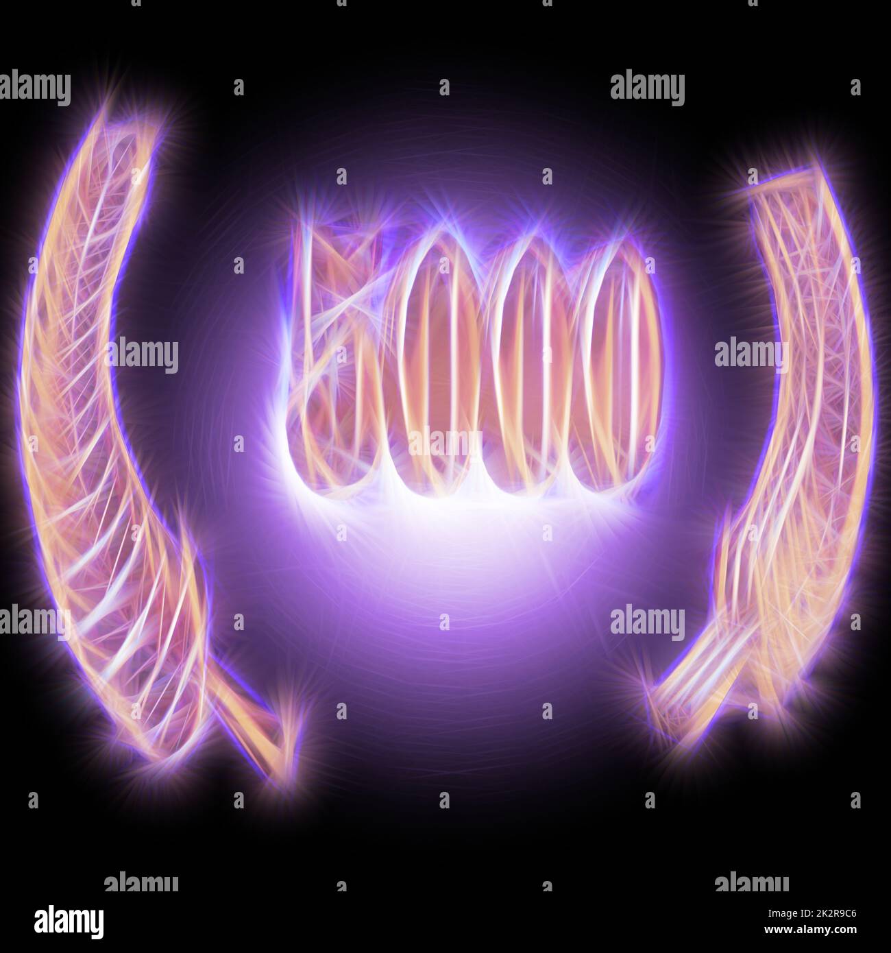 Numero 5000 con corona di alloro o corona d'onore come 3D-illustrazione, 3D-rendering Foto Stock