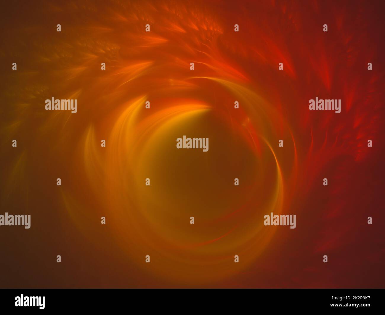 Astratto sfondo d'arte frattale, suggestivo per fiamme e onde calde. Immagine frattale generata dal computer tema fuoco. Foto Stock