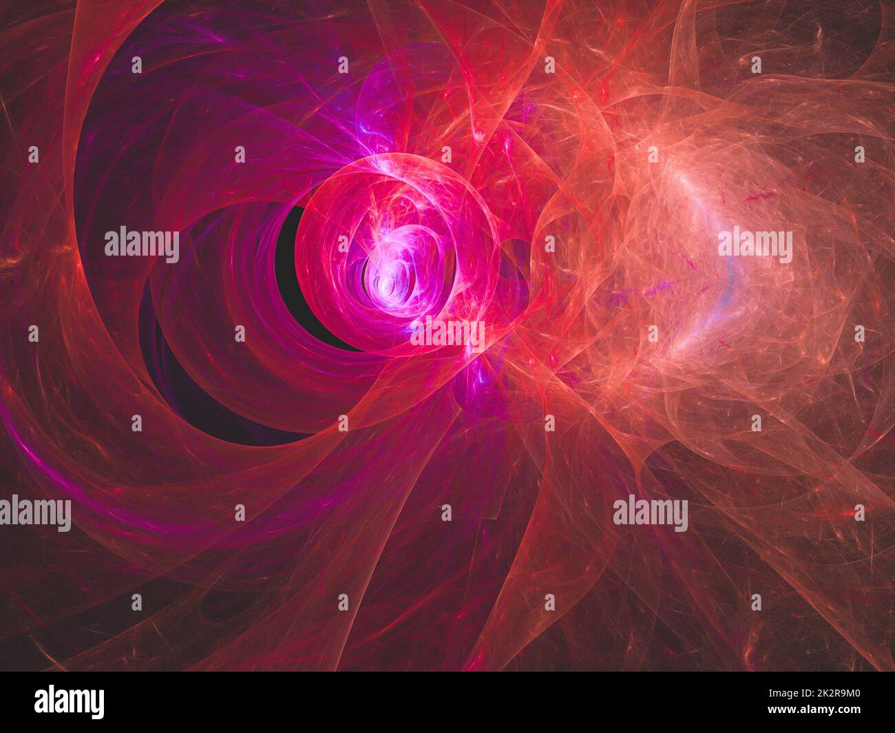 Astratto sfondo d'arte frattale, suggestivo di astronomia e nebulosa. Nebulosa di illustrazione frattale generata dal computer. Foto Stock