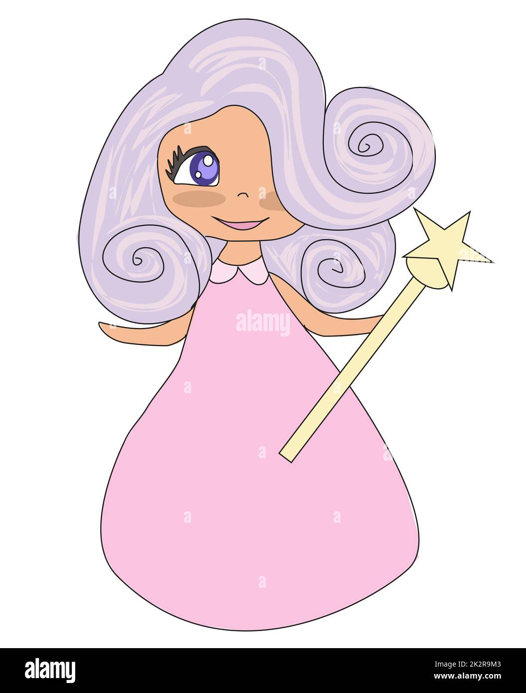 Sweet Little fairy - doodle Foto Stock