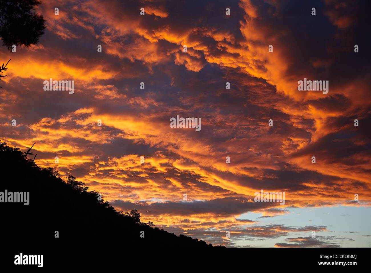 Cielo di tramonto nuvole Foto Stock