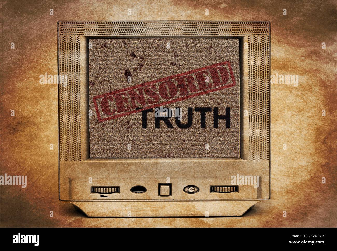 Censurata la verità sulla TV Foto Stock