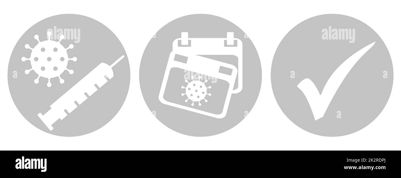 Solo per persone vaccinate o guarite - Banner pulsante grigio Foto Stock