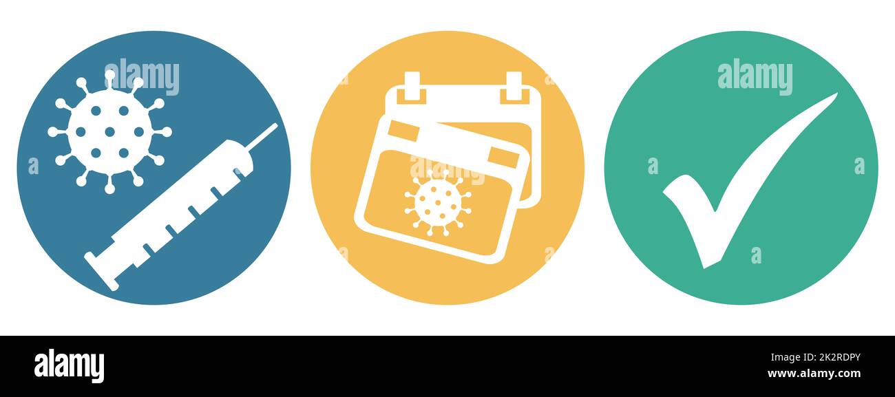 Solo per le persone vaccinate o guarite - pulsante Banner blu giallo verde Foto Stock