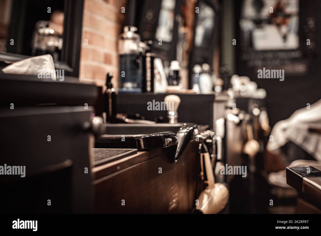 Strumenti di Barber shop Foto Stock