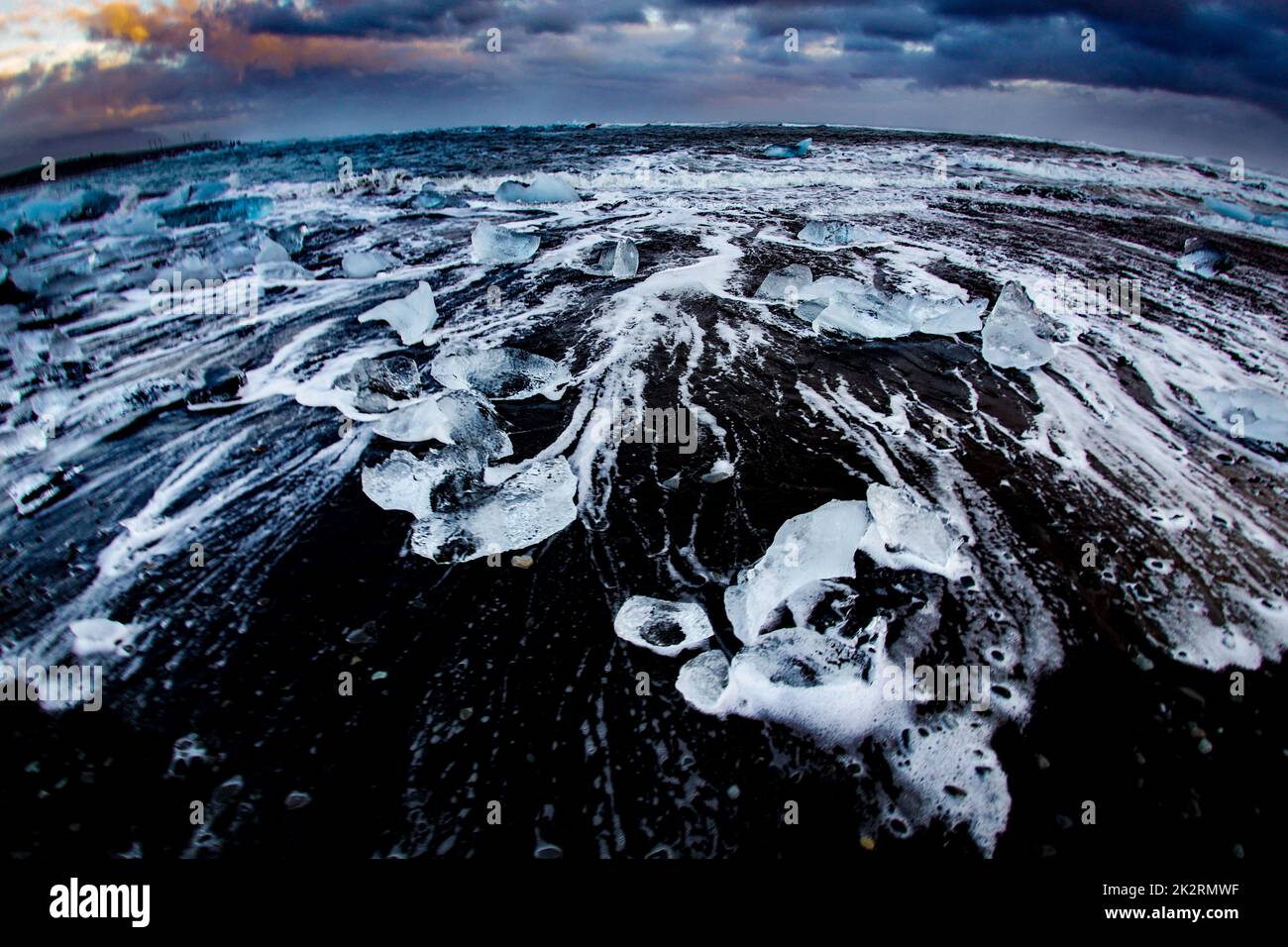 Yorkels Aur Roon Glacier Lake Foto Stock