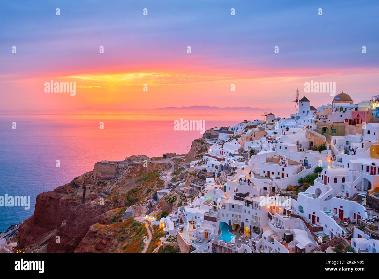 Famosa destinazione turistica greca Oia, Grecia Foto Stock