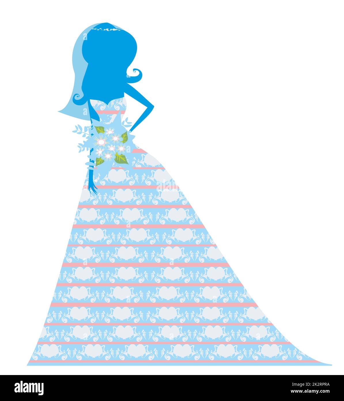 Scheda con bella sposa Foto Stock