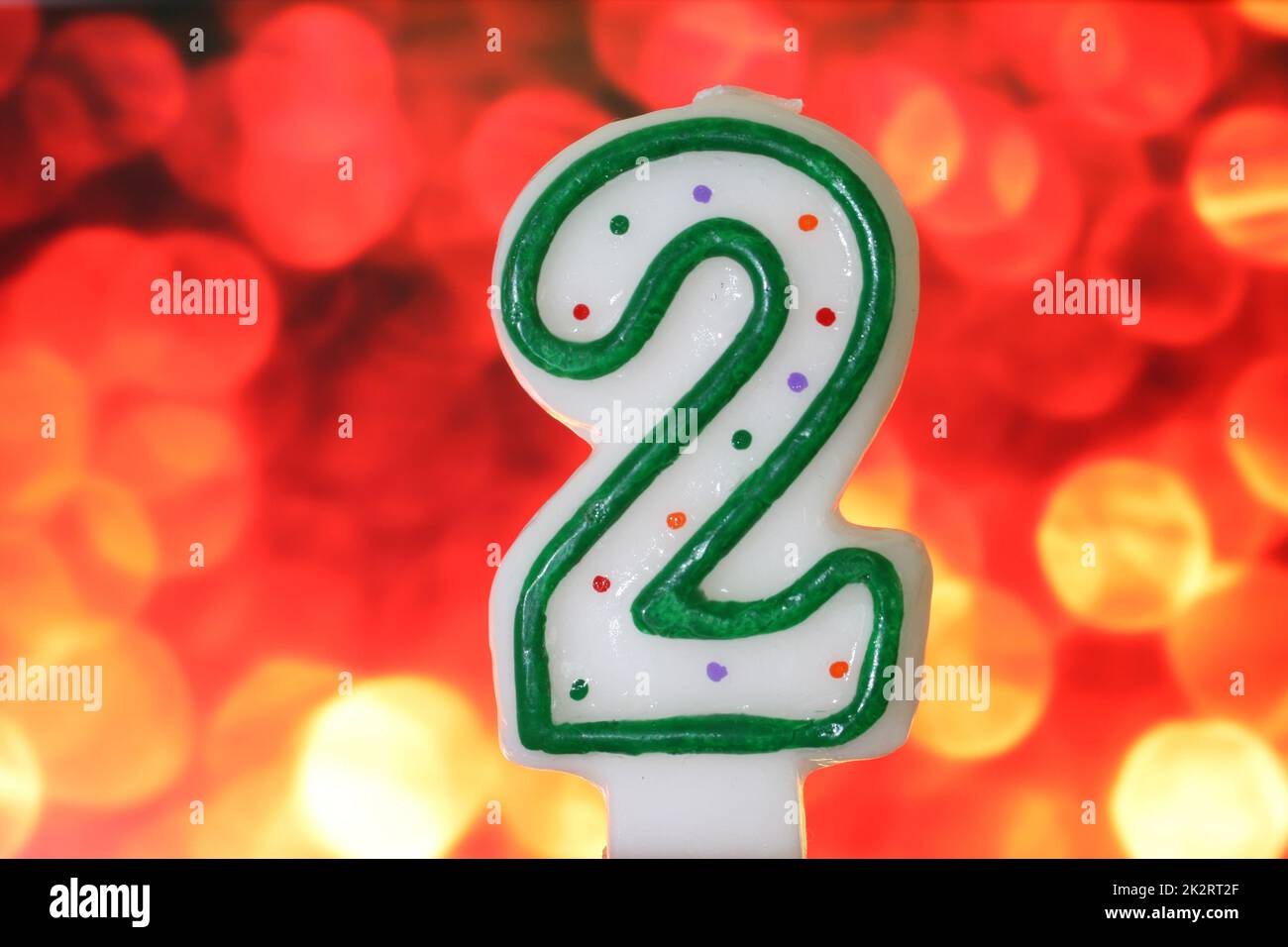 Il numero due candela Foto Stock
