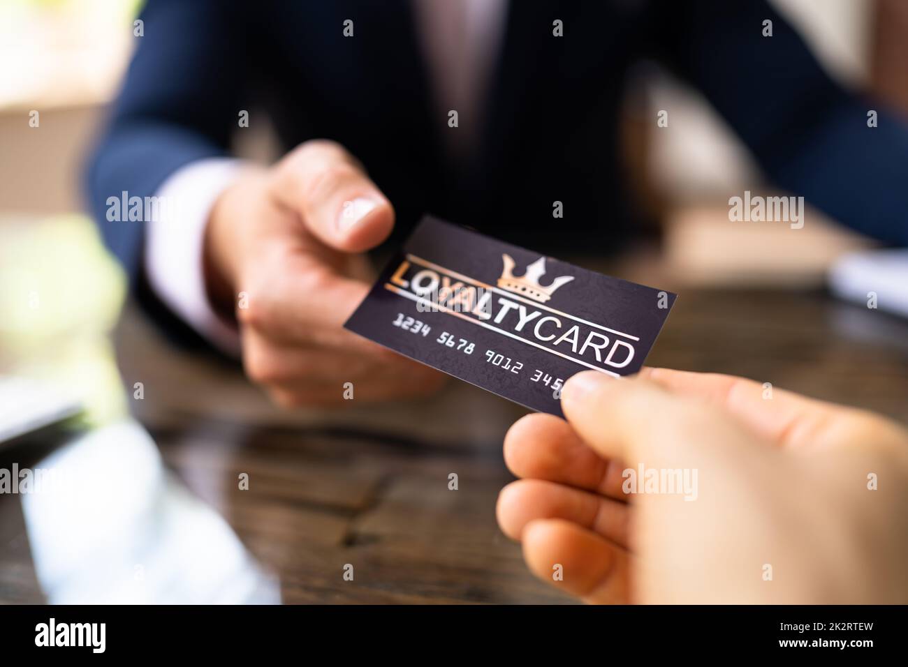 Premio programma fedeltà e carta punti Foto Stock