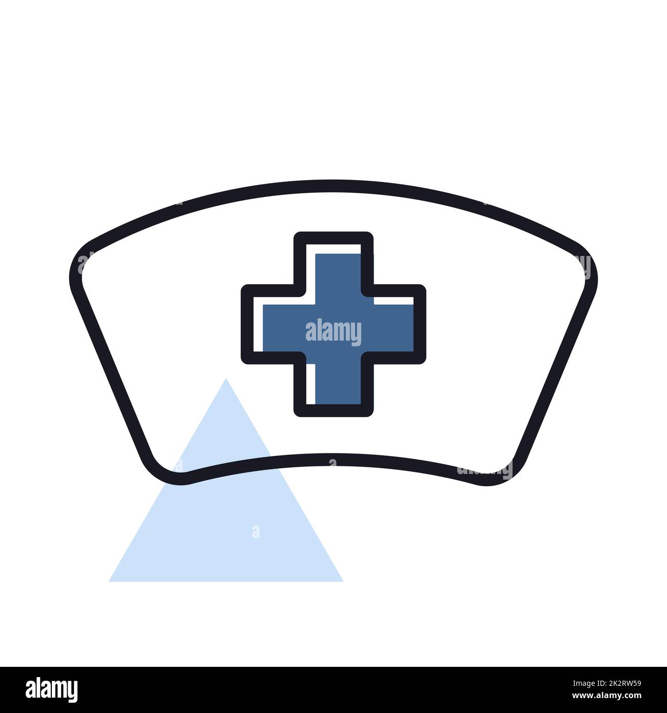 Icona vettore cappello infermiere. Segno medico Foto stock - Alamy