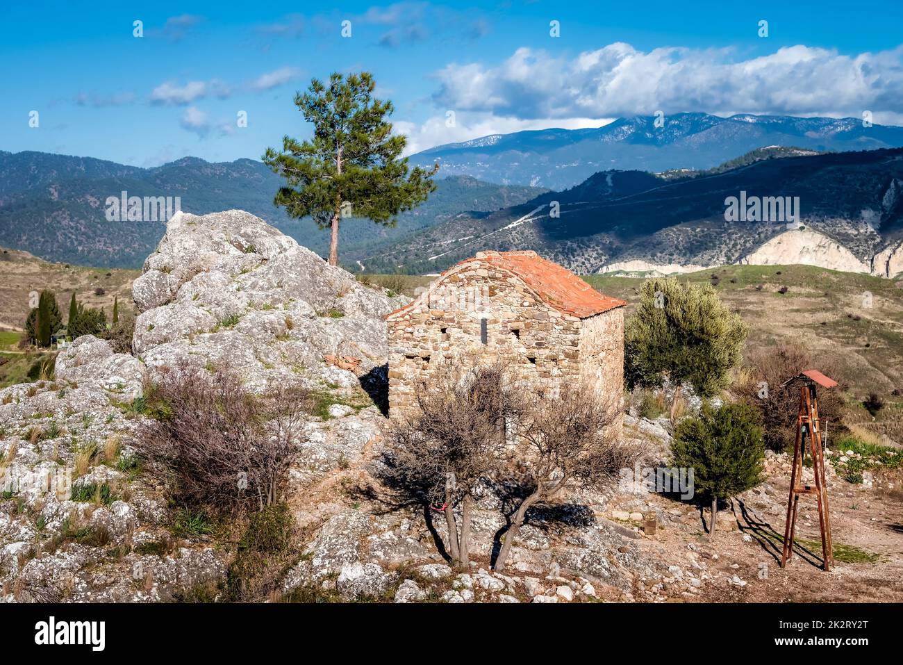 Chiesa di San Nicola nei pressi di Galataria. Distretto di Paphos, Cipro Foto Stock