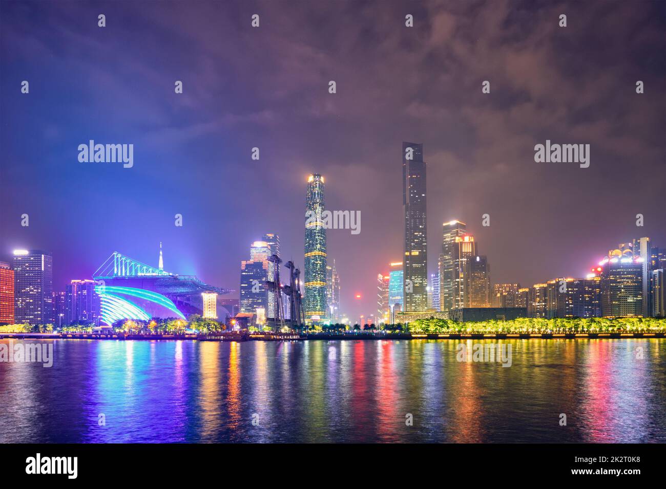 Lo skyline di Guangzhou. Guangzhou - Cina Foto Stock