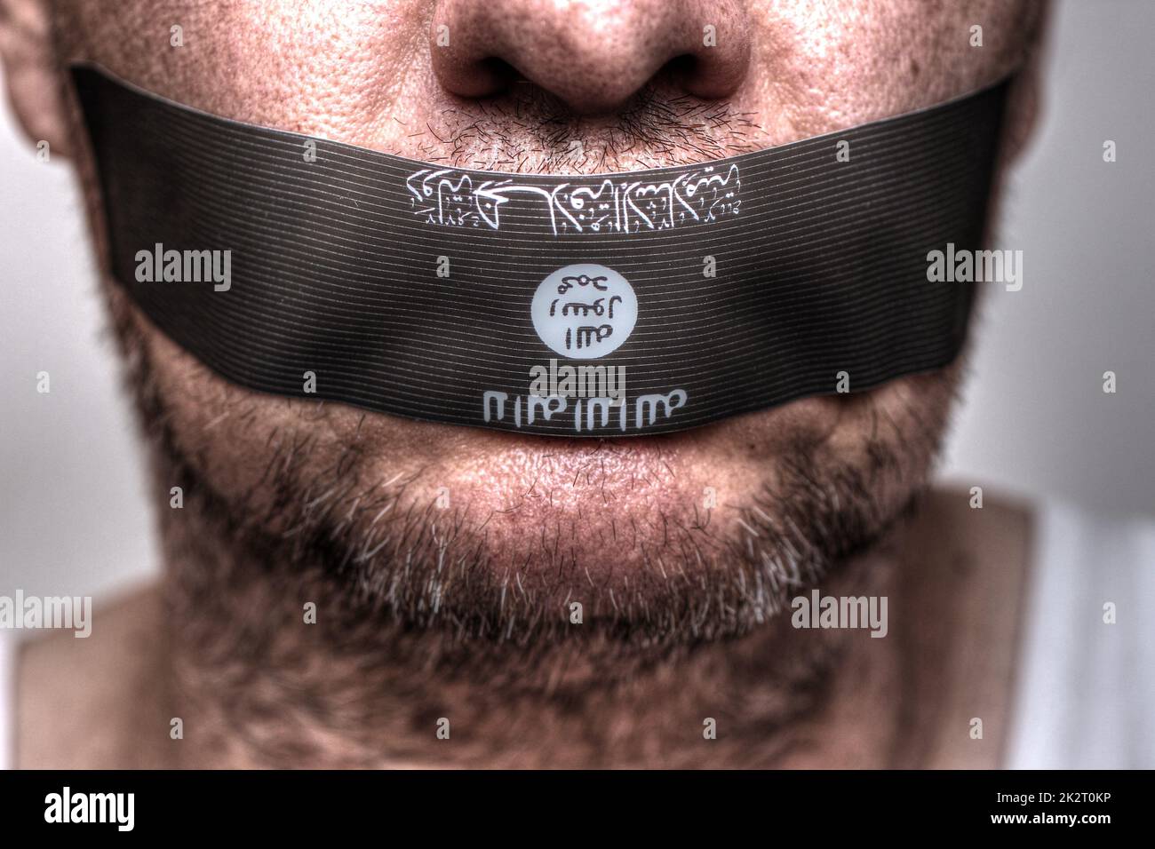 Stato islamico la censura Foto Stock