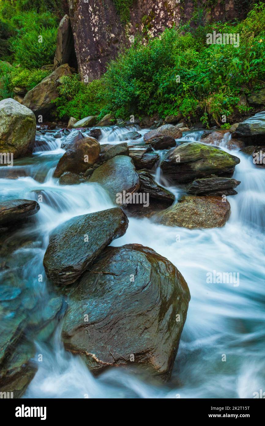 Cascate Bhagsu. Bhagsu, Himachal Pradesh, India Foto Stock