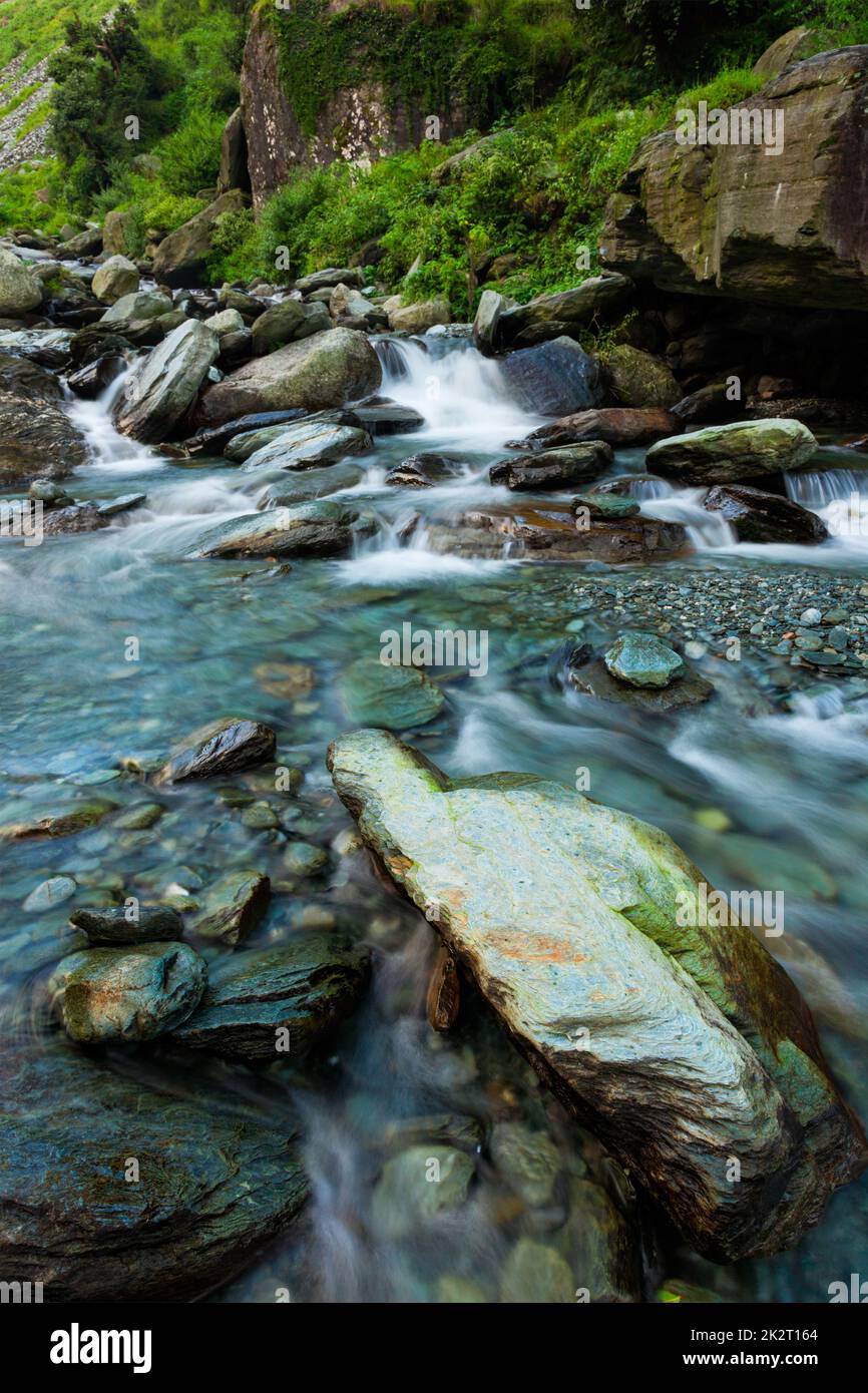 Cascate Bhagsu. Bhagsu, Himachal Pradesh, India Foto Stock