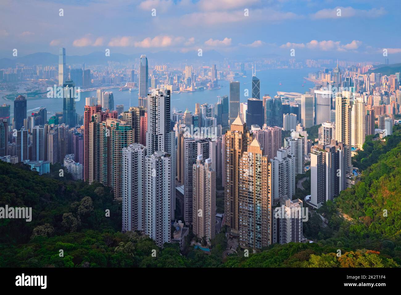 Hong Kong skyline di grattacieli cityscape view Foto Stock