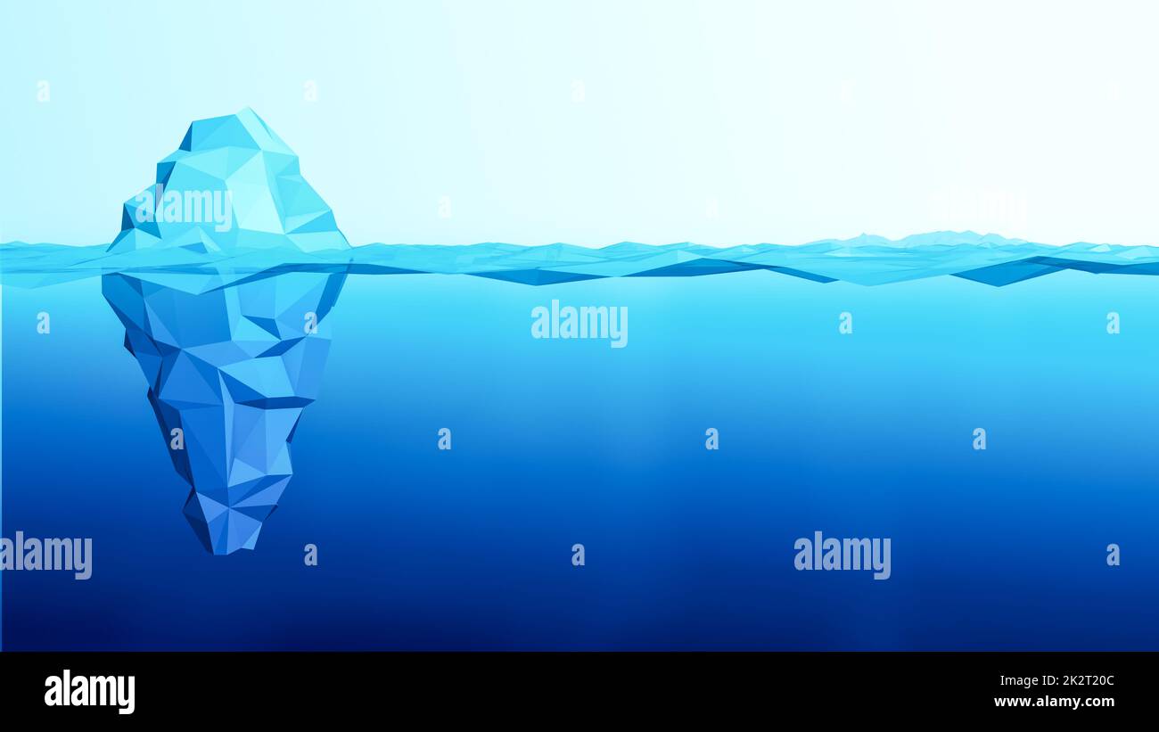 iceberg sott'acqua Foto Stock