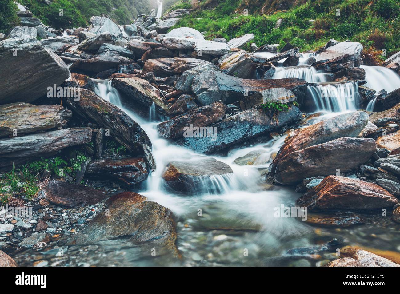 Cascate Bhagsu. Bhagsu, Himachal Pradesh, India Foto Stock