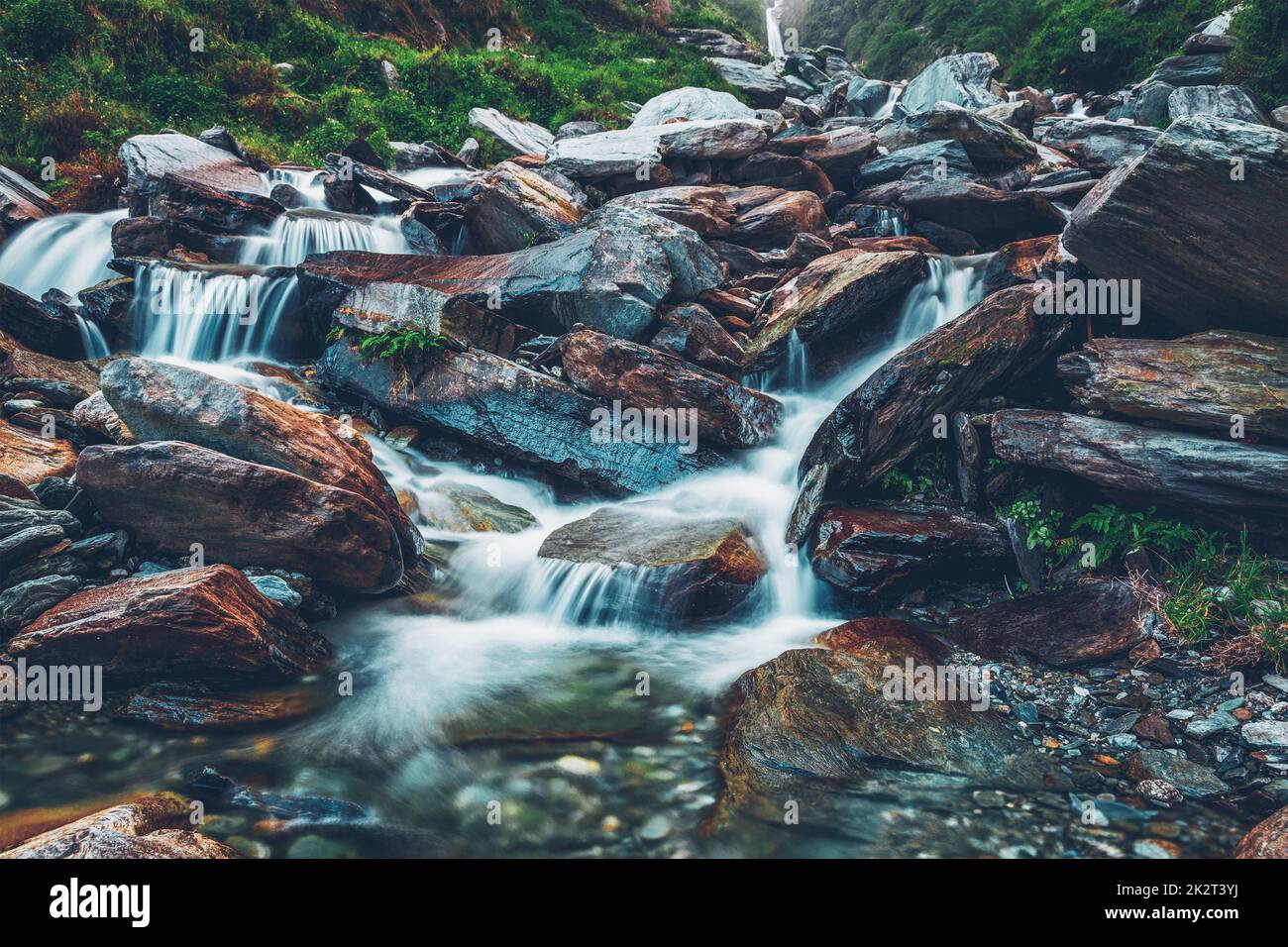 Cascate Bhagsu. Bhagsu, Himachal Pradesh, India Foto Stock