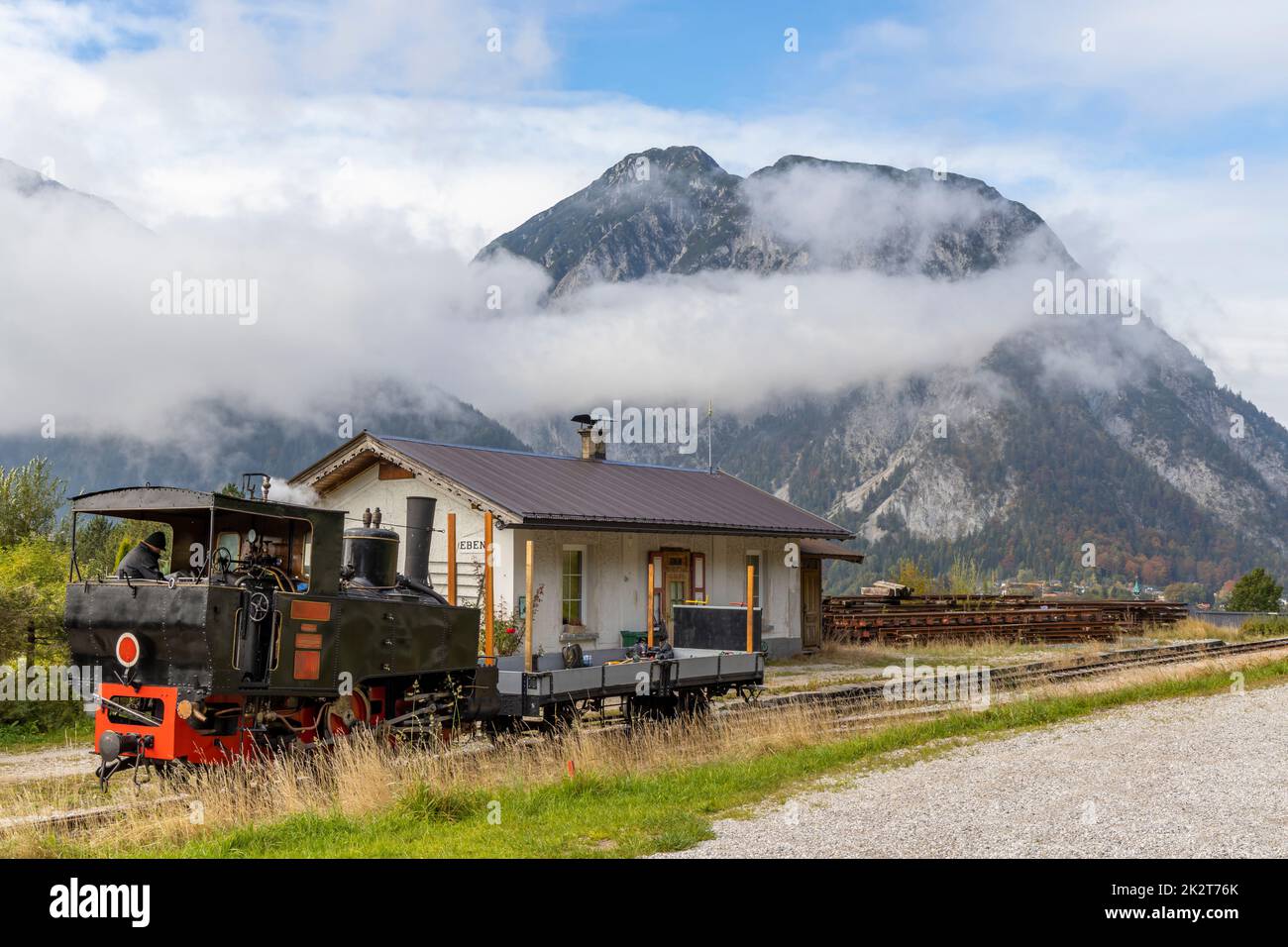 Locomotiva storica a vapore, ferrovia del lago Achensee, Tiro, Austria Foto Stock