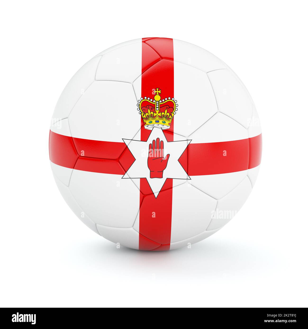 Soccer Football sfera con l'Irlanda del Nord bandiera Foto Stock