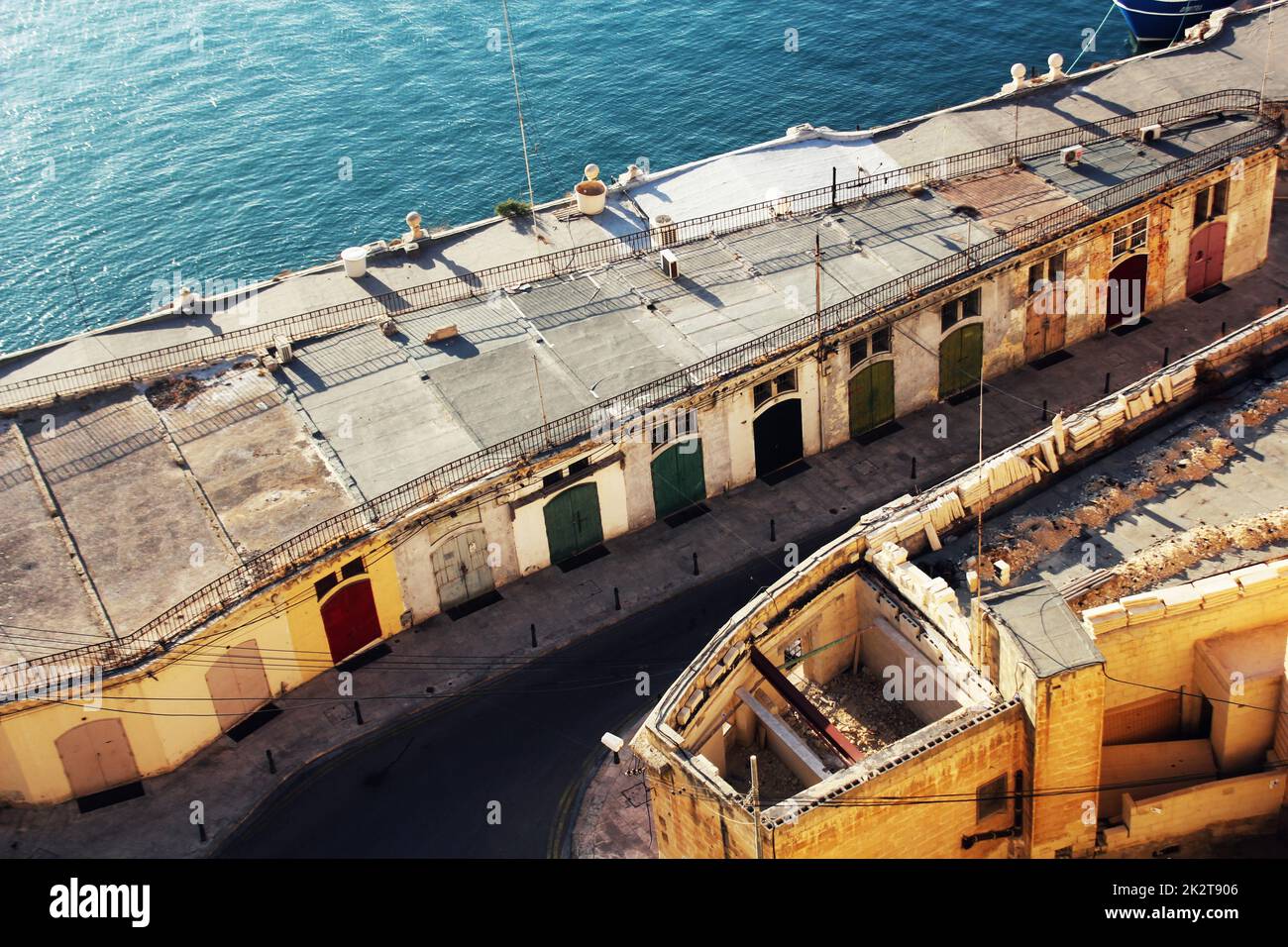 Vista panoramica dello skyline delle antiche difese di la Valletta e del Grand Harbor, Malta Foto Stock