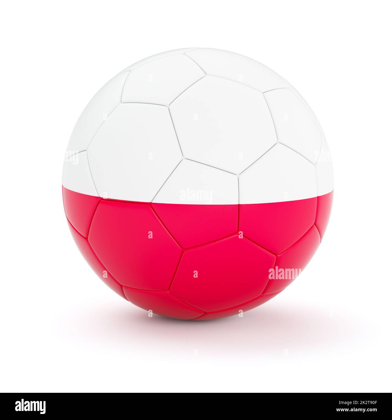 Calcio pallone con bandiera della Polonia Foto Stock