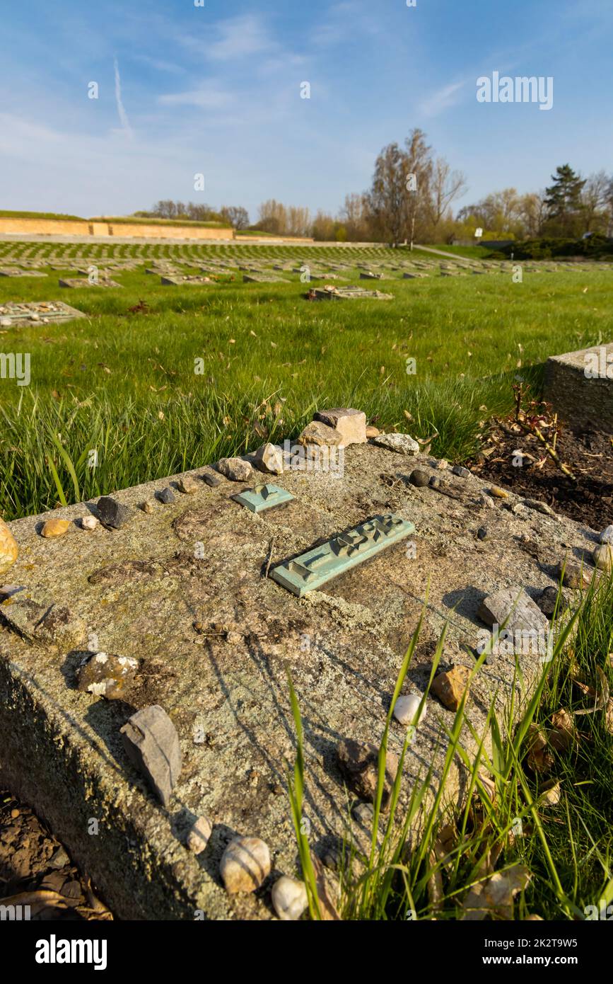 Piccola fortezza e memoriale delle vittime della guerra mondiale del 2nd, Terezin, Boemia settentrionale, Repubblica Ceca Foto Stock